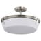 Nuvo Rowen 4-Light Semi Flush Brushed Nickel Etched White Glass 60/7762 - alternate 1